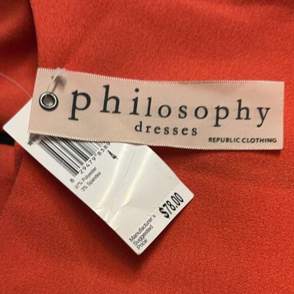 Philosophy Coral Textured Knit Sheath Dress - Size 4 - Work/Office - Picture 4 of 5